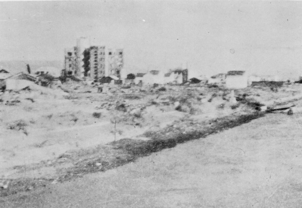 昭和20年7月の戦災により焼土と化した和歌山市